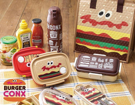 BURGER CONX 銀離子漢堡透明附蓋便當盒 - 富士通販