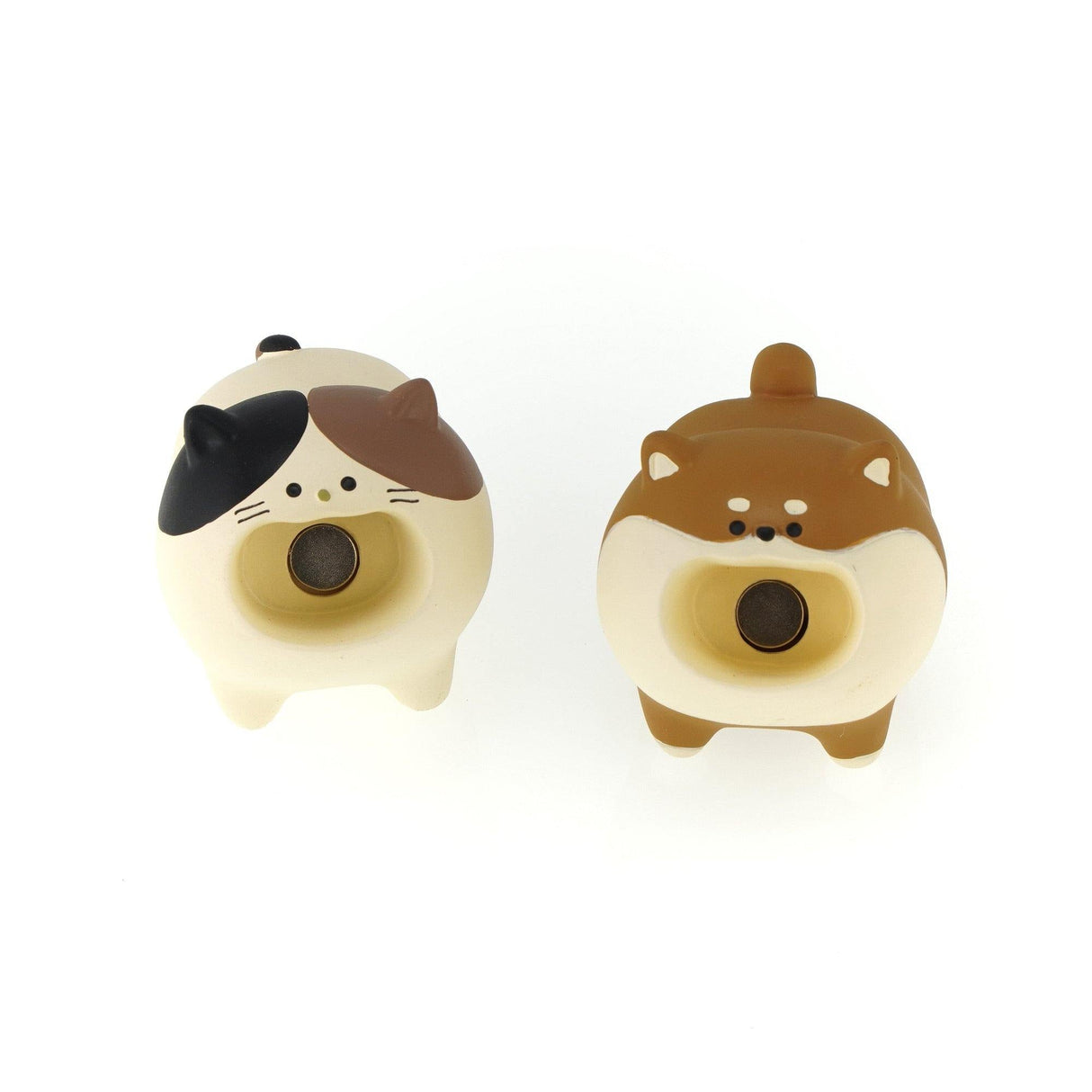 DECOLE迴紋針收納動物公仔｜柴犬、三色貓，貓奴狗奴必備 - 富士通販
