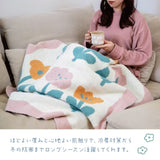 日本 BISQUE 可愛造型針織毯 花朵 貓咪 狗狗｜小毛毯 午睡毯 懶人毯