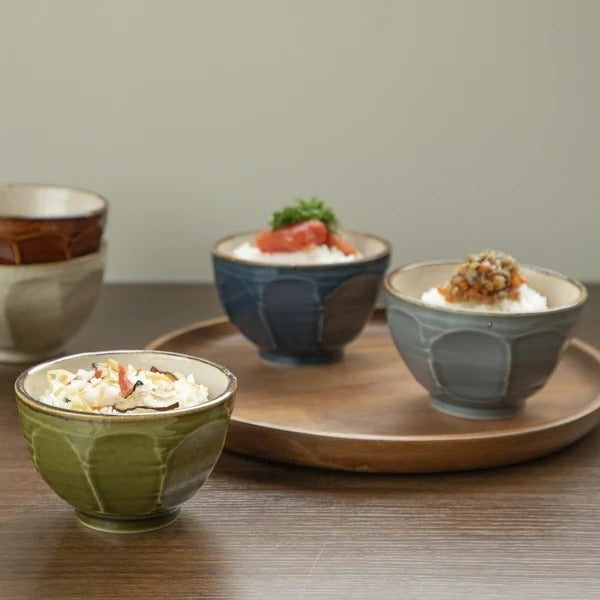 日本製 斜切 斗笠碗 飯碗 陶瓷碗 湯碗