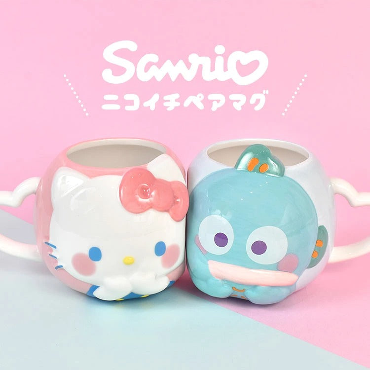 日本 三麗鷗 Hello Kitty & 漢頓 對杯馬克杯組 250ml｜情侶對杯 可愛馬克杯