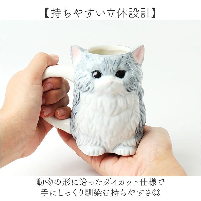 日本 Sunart 可愛動物立體造型馬克杯340cc｜可愛馬克杯 咖啡杯 兒童水杯