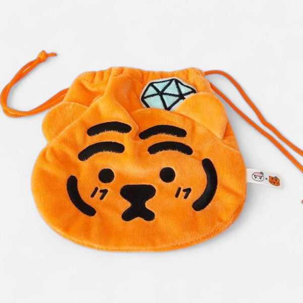 韓國文創 BONGBONGEE x MUZIK TIGER  絨布束口袋 | 拉繩束口袋 小提袋