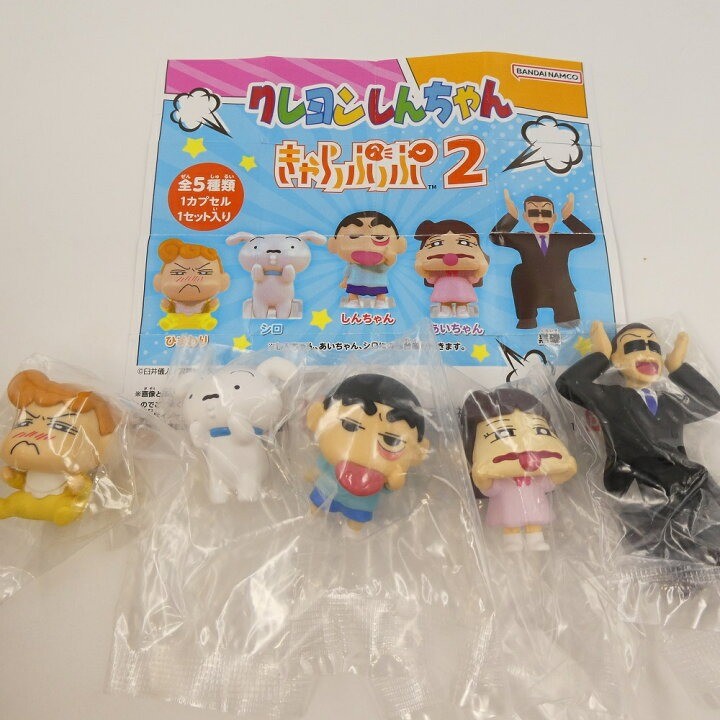 日本 BANDAI 萬代 蠟筆小新扮鬼臉公仔P2 扭蛋  小新 小白 小葵 蠟筆小新 公仔模型