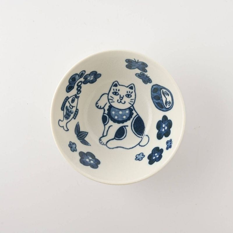 日本製 美濃燒 貓咪造型碗 13.5公分 | 招財貓 貓咪碗 飯碗 湯碗 貓奴必買
