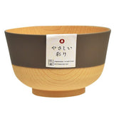 日本製 KANO 柔彩雙色抗菌輕量碗 | 可微波 木質碗 丼飯碗 定食碗 不怕摔