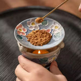 日本製 瀨戶燒 花小町茶香爐 | 耐熱 香薰爐 茶道 檀香 精油 茶葉 裝飾