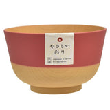 日本製 KANO 柔彩雙色抗菌輕量碗 | 可微波 木質碗 丼飯碗 定食碗 不怕摔