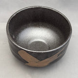 日本製 美濃燒 源氏刷毛目 黑金抹茶碗 | 清水燒 黑釉 茶具 茶道 京都工藝
