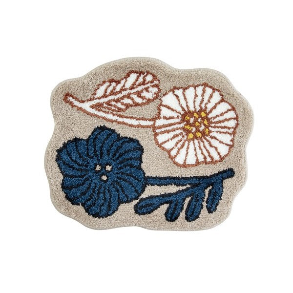 日本 Kukka Lokki 花與鳥北歐風地毯 | 地墊  腳踏墊 玄關腳踏墊 地毯 浴室踏墊