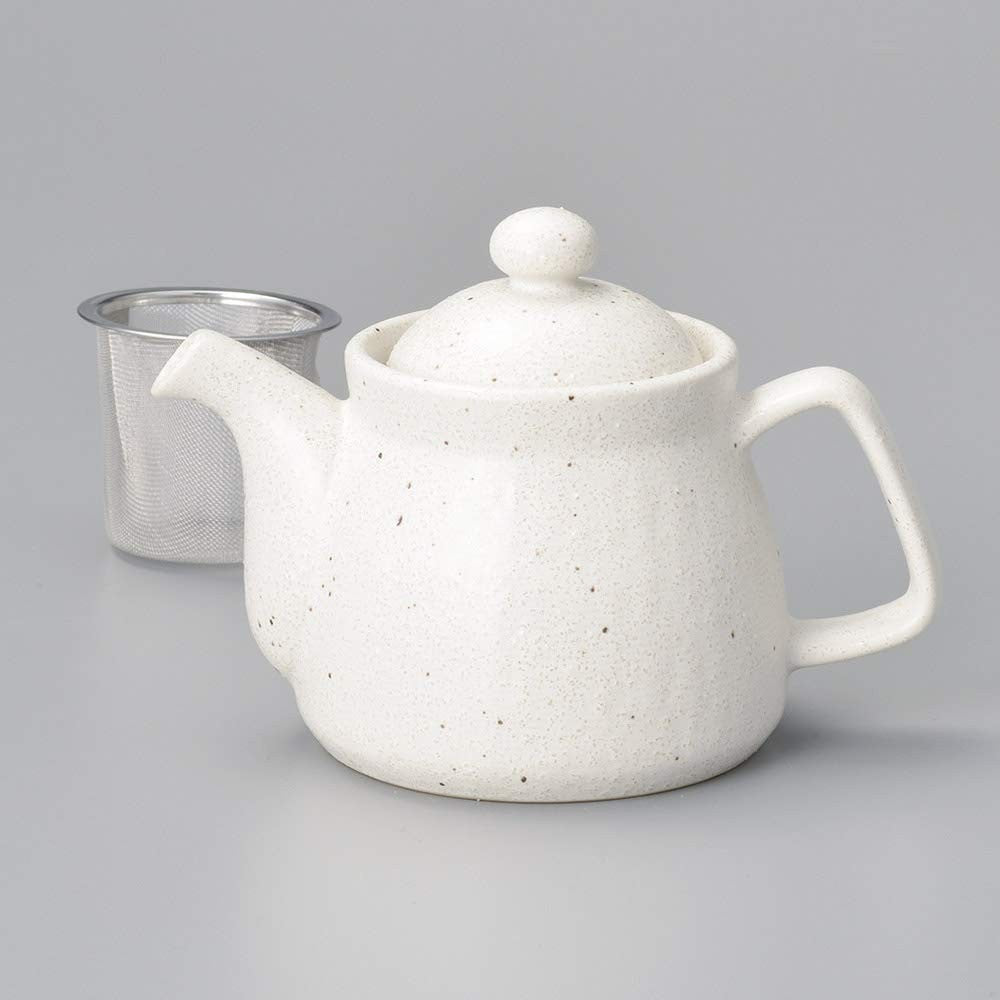 日本製 白色霧面茶壺︱600ML 附濾網