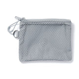日本 無印良品 MUJI 聚酯纖維雙拉鏈包S 零錢包 雙層零錢包 小收納包