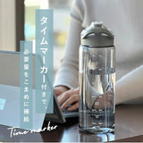 日本 SANTECO Track&Go 輕量輕便冷水瓶 | 時間標記刻度 1000ML 運動水壺 冷水壺