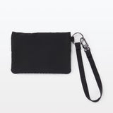日本 無印良品 MUJI 聚酯纖維卡片夾 黑色 8x12cm 零錢包 可掛包包 卡片零錢包