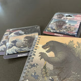 日本限定【Godzilla】浮世繪x哥吉拉 巨型磁鐵 | 富嶽三十六景 浮世繪磁鐵 筆記本