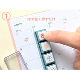 日本 KODOMO NO KAO Pochitto Pick!可拆卸連續按壓印章 | 手帳印章 連續印章