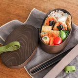 日本製 Wappa 木紋便當盒 | 可微波 弁当箱 木筷 日式便當盒
