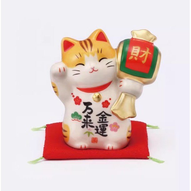 日本 藥師窯 彩繪招財貓 福財招財貓 | 金槌 開運招福 開運小物