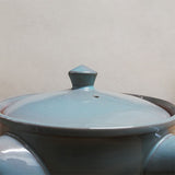 日本製 萬古燒 青瓷急須壺 370ml | 側把壺 手把陶瓷茶壺 簡易泡茶壺