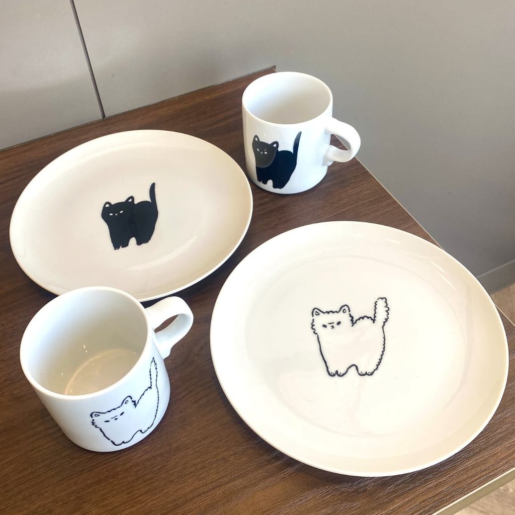 日本製 美濃燒 NEKO慵懶貓 陶瓷餐盤 馬克杯 | 日系質感餐具 下午茶餐具