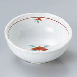 陶瓷碗 日本製 美濃燒 10cm｜赤繪花 赤野花 壽喜燒碗 小碗 飯碗 美濃燒碗 日式碗 餐具碗 復古碗