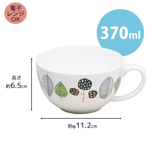 日本製造 北歐那維亞風 超輕量 陶瓷咖啡杯 | 湯碗 馬克杯 樹葉 貓咪 小鳥三款可選