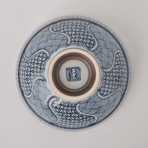 日本製 波佐見燒 地紋織 陶瓷 飯碗 12cm | 湯碗 餐碗 陶瓷碗