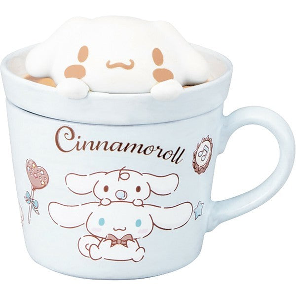日本 正版三麗鷗 Sanrio 立體拉花造型馬克杯 | 陶瓷杯 把手杯 拉花杯蓋 美樂蒂 酷洛米