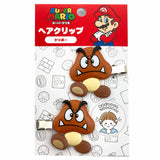mario 超級瑪利歐瀏海夾 2入組︱髮夾 蘑菇 問號 栗寶寶 造型髮飾