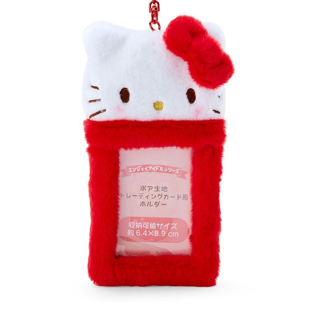 日本限定 三麗鷗 sanrio 絨毛卡套吊飾 | 小卡收納 拍立得 票卡夾 證件套 鑰匙圈