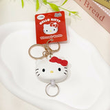 日本 正版三麗鷗 矽膠伸縮鑰匙圈 | Sanrio 易拉扣 鑰匙扣 酷洛米 美樂蒂 凱蒂貓