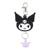 日本 正版三麗鷗 矽膠伸縮鑰匙圈 | Sanrio 易拉扣 鑰匙扣 酷洛米 美樂蒂 凱蒂貓
