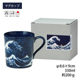 日本製 美濃燒 富士山浪花杯盤 附原裝紙盒 | 兩色 送禮禮盒 馬克杯 小碟子 葛飾北齋