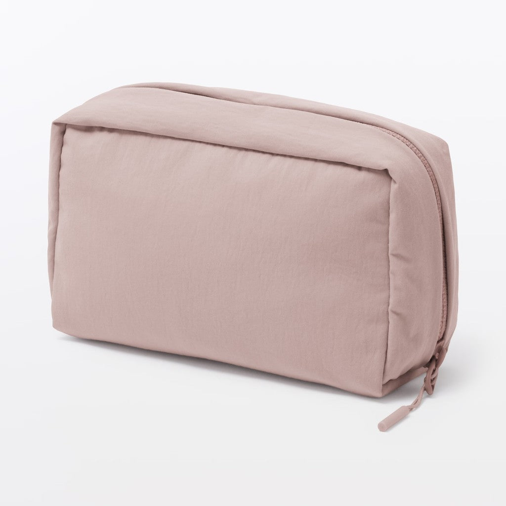 日本 MUJI 無印良品 防潑水化妝包 S/M 黑色 粉色 化妝包大容量 小化妝包 防水化妝包