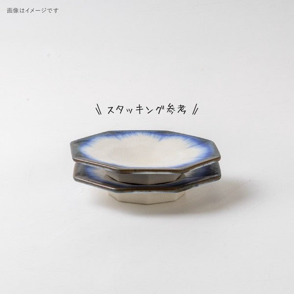 日本製 美濃燒 藍月白 日系質感 八角 陶瓷 小碟｜陶瓷小盤 醬料碟 點心盤 小菜碟 沙拉碟