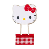 日本 Sanrio 三麗鷗格紋造型長尾夾 3入組｜文件夾 手帳夾 燕尾夾