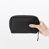 日本 MUJI 無印良品 防潑水化妝包 S/M 黑色 粉色 化妝包大容量 小化妝包 防水化妝包