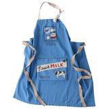 ANDPACKABLE 棉質復古印花圍裙 約80×80cm｜日常居家廚房圍裙 料理圍裙 BBQ戶外圍裙
