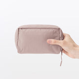 日本 MUJI 無印良品 防潑水化妝包 S/M 黑色 粉色 化妝包大容量 小化妝包 防水化妝包