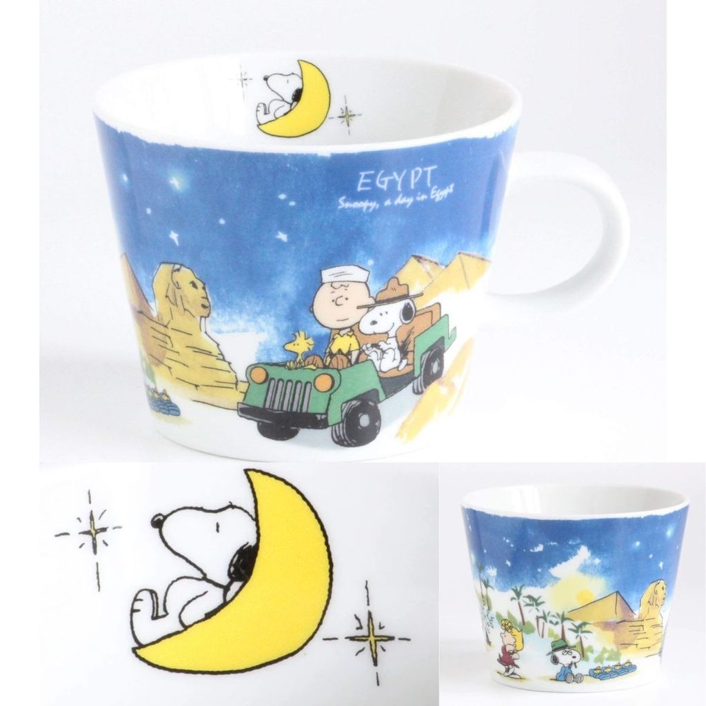 日本製 SNOOPY 史努比世界旅行系列 370ml 馬克杯｜咖啡杯 湯杯 卡通馬克杯 瓷器杯 插畫杯