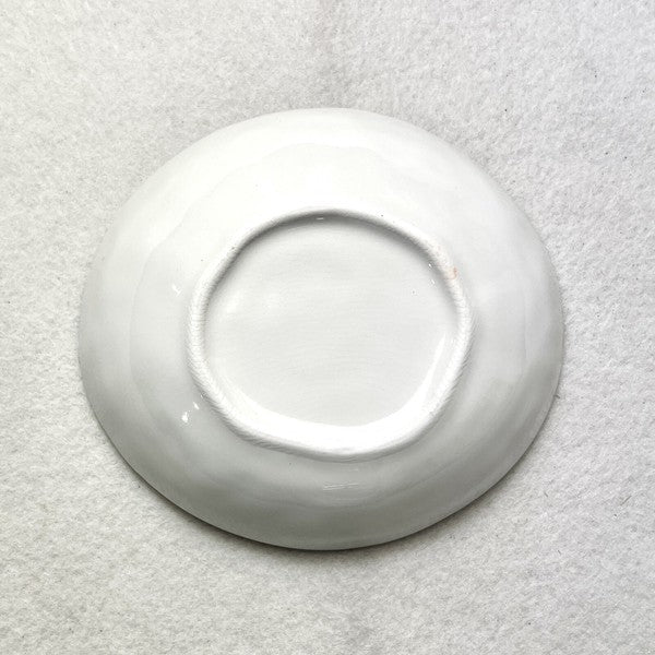 日本製 rokuro 六魯 兔子圖樣橢圓造型陶瓷碗 200ml｜沙拉碗 甜點碗 水果碗 陶瓷餐具 盤子