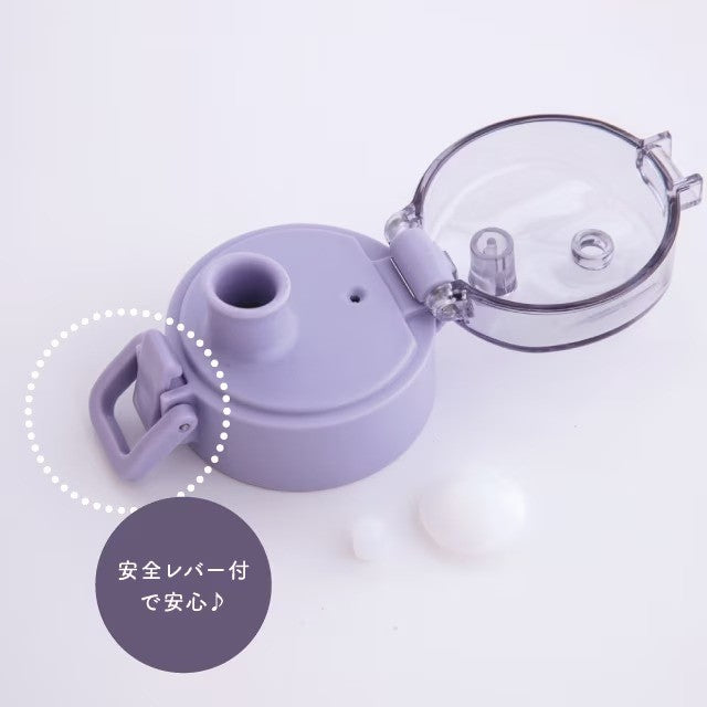 日本 BISQUE 透明可愛彩色花朵水壺520ml｜可冷凍 冷水壺 彈蓋水壺 直飲水壺 透明水壺