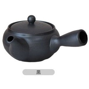 日本製 萬古燒平丸急須壺 370ml 附濾網 | 泡茶壺 側把壺 日式茶壺