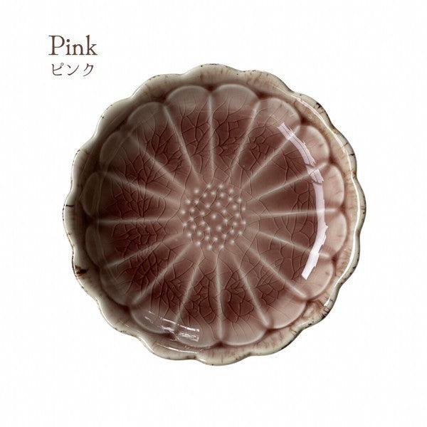 日本製 Cosmo花型陶瓷小碗 10cm 美濃燒｜小菜碟 陶瓷盤 陶瓷碗