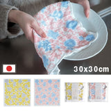 日本製 BISQUE CDF 花圖案家事布 | 擦拭布 棉紗蚊帳 抹布 餐具布 擦手巾