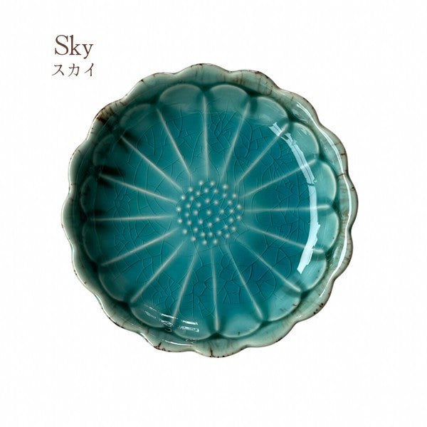 日本製 Cosmo花型陶瓷小碗 10cm 美濃燒｜小菜碟 陶瓷盤 陶瓷碗