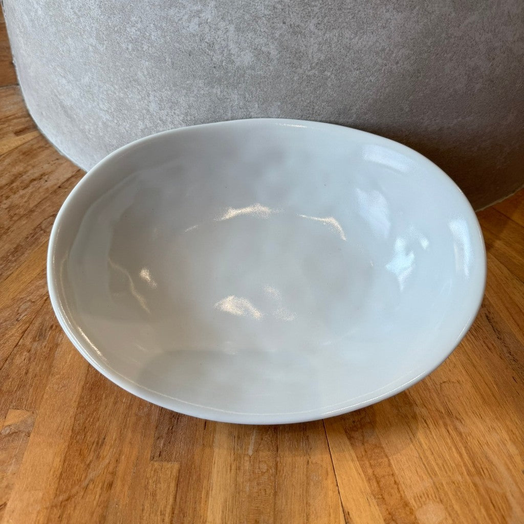 日本製 美濃燒 日系咖啡廳風 橢圓咖哩盤 24cm｜陶瓷盤 沙拉盤 義大利麵盤