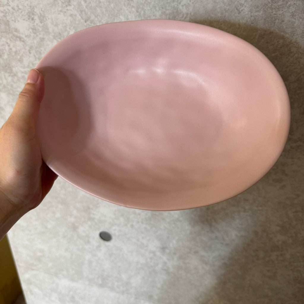 日本製 美濃燒 日系咖啡廳風 橢圓咖哩盤 24cm｜陶瓷盤 沙拉盤 義大利麵盤