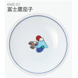 日本製 九谷燒 吉祥圖案色繪豆皿 | 青郊窯 醬料碟 小碟子 飾品盤 藍線白瓷