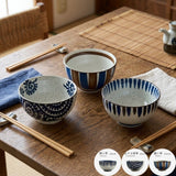 日本製 美濃燒 簡約耐看 日式丼飯碗 | 錆十草 太タコ唐草 渕十草 陶瓷湯碗